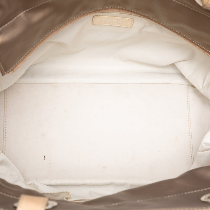 Chanel Large Matelassé Coated Toile Paris Biarritz Cabas