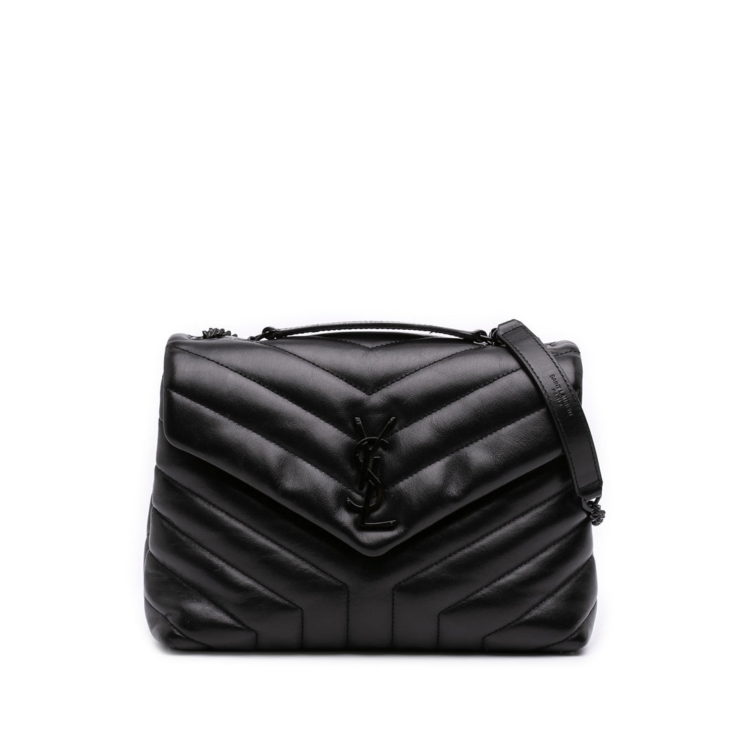 Matelasse Monochrome LouLou Sac Petit Cuir de veau Noir
