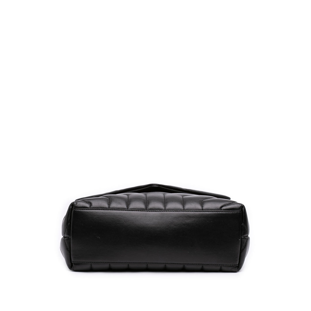 Matelasse Monochrome LouLou Sac Petit Cuir de veau Noir