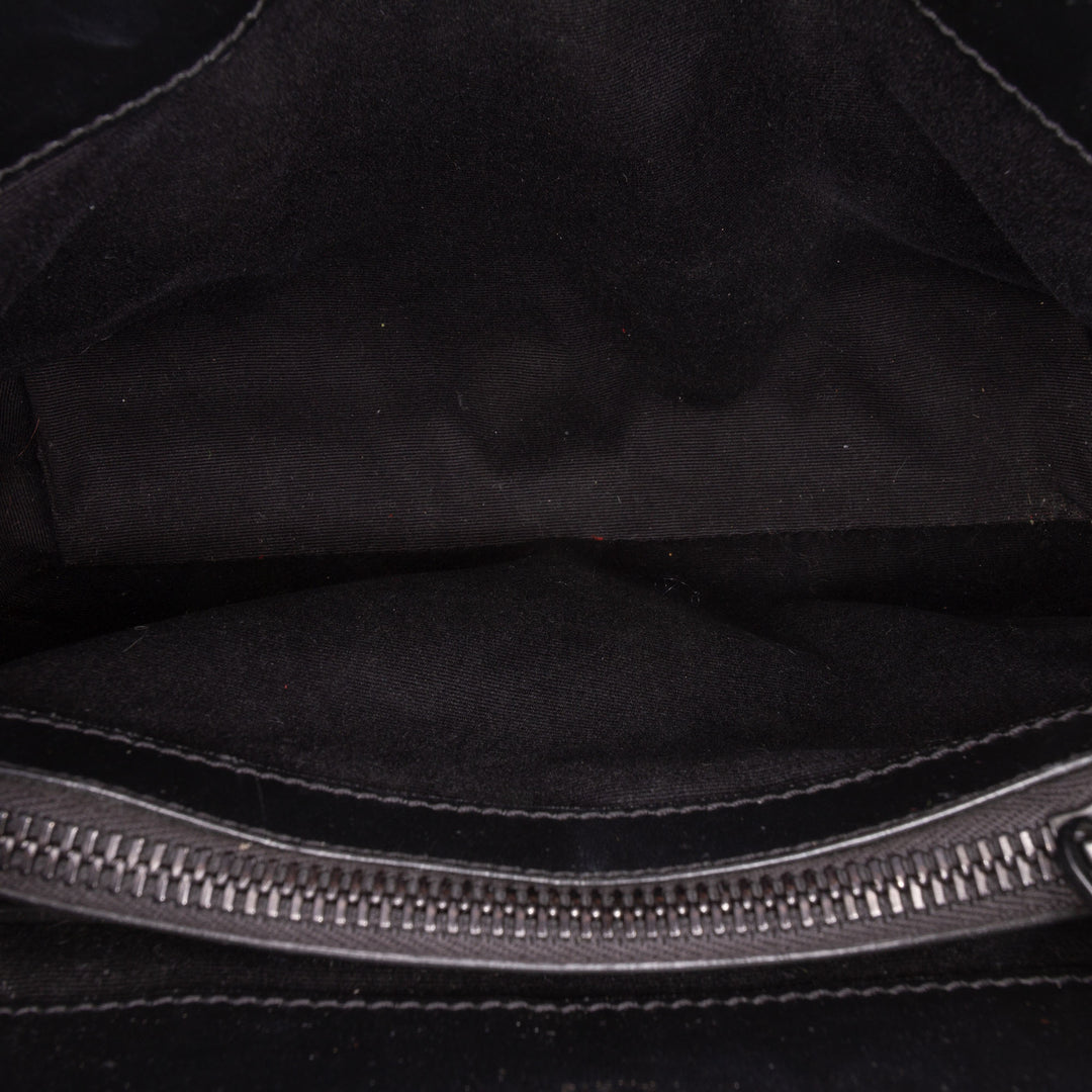 Matelasse Monochrome LouLou Sac Petit Cuir de veau Noir