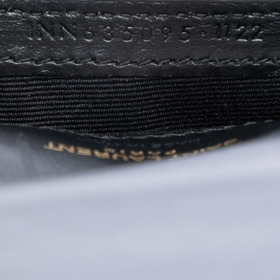 Saint Laurent Croc embossé Cuir Cassandre Phone Holder
