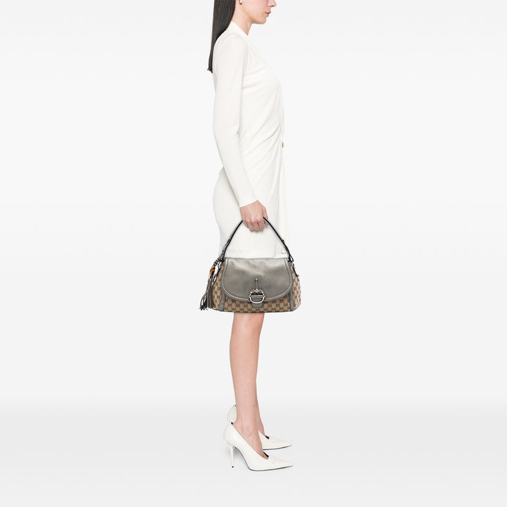 Gucci Medium GG Toile Techno Horsebit Sac