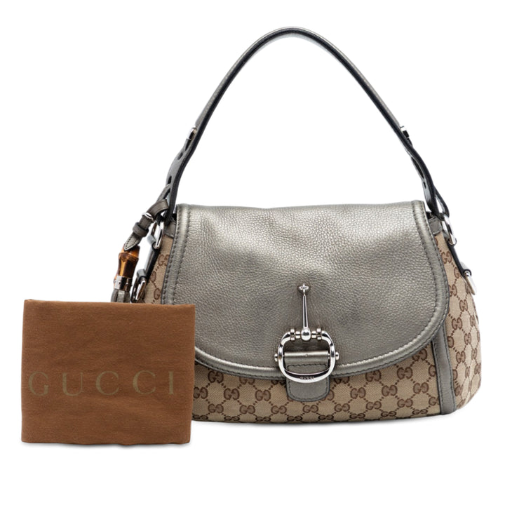 Gucci Medium GG Toile Techno Horsebit Sac