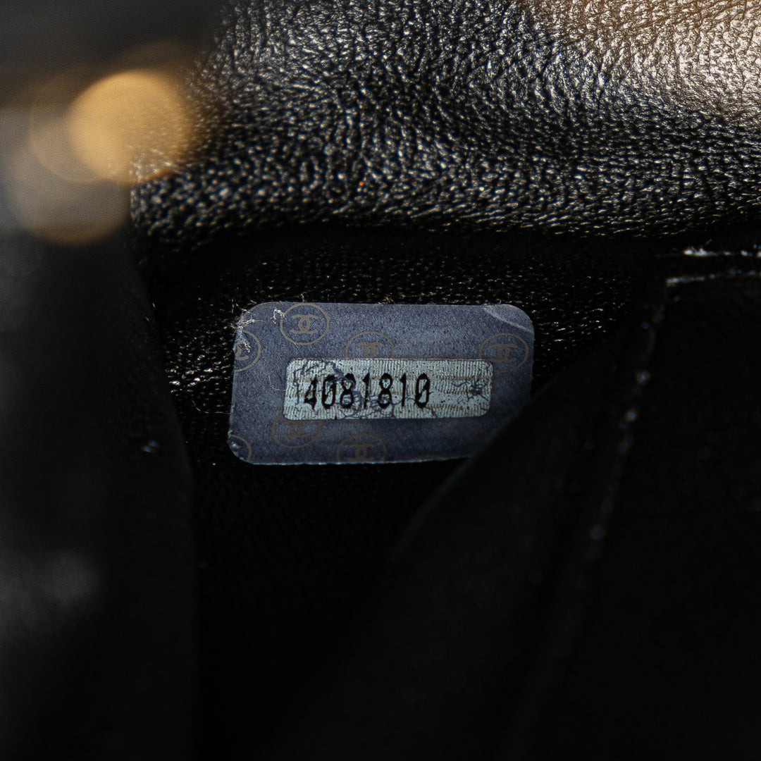 Quilted Lambskin Frame Chain Crossbody Black - Gaby Paris