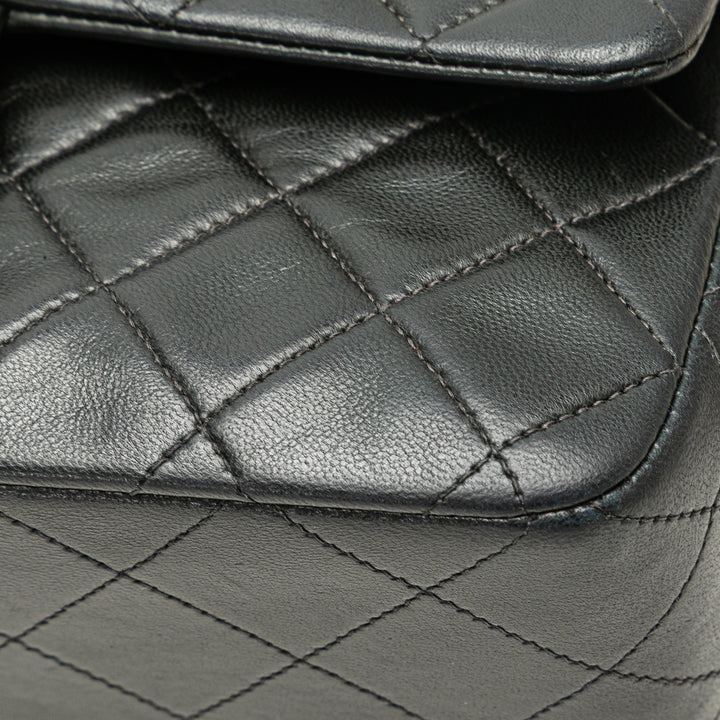 Small Classic Lambskin Double Flap Black - Gaby Paris