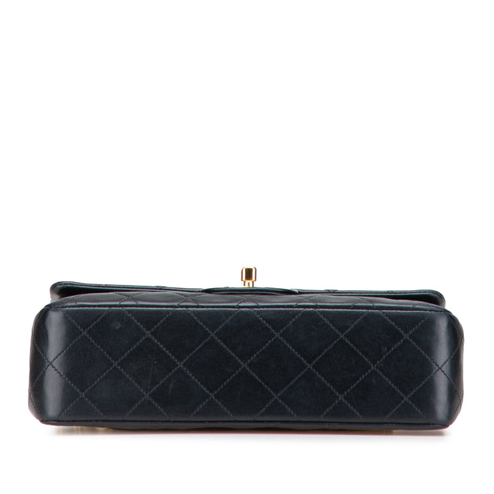 Small Classic Lambskin Double Flap Black - Gaby Paris