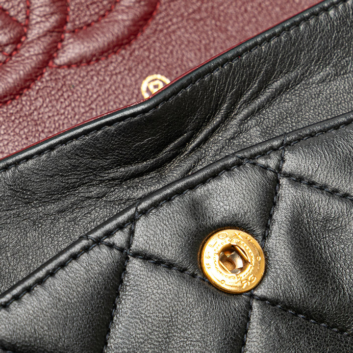 Small Classic Lambskin Double Flap Black - Gaby Paris