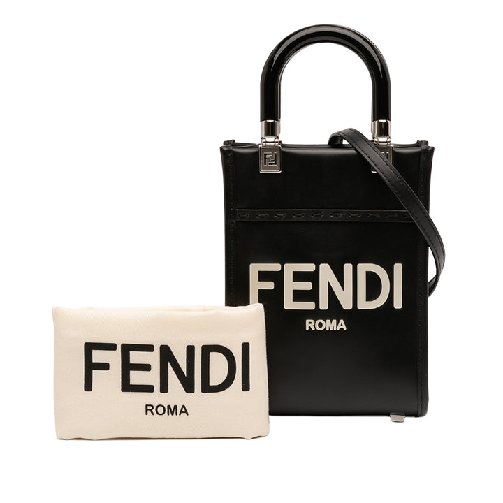 Fendi Mini Cuir Sunshine Shopper Cabas