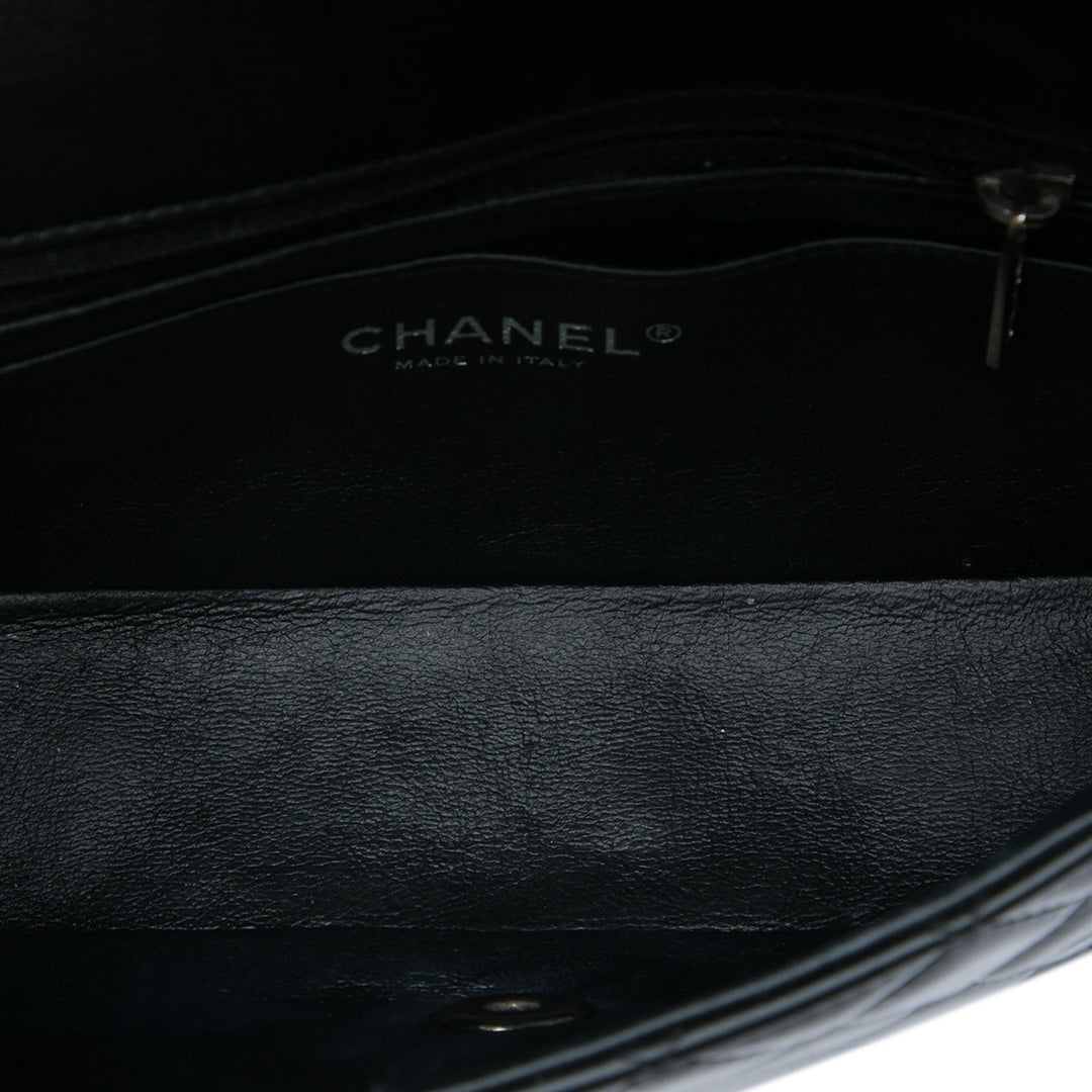 Chanel Classic Rectangulaire Rabat simple Mini Noir