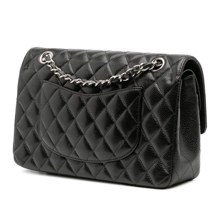 Chanel Medium Classic Caviar Double rabat Noir