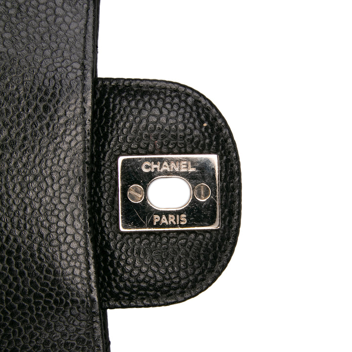 Chanel Medium Classic Caviar Double rabat Noir