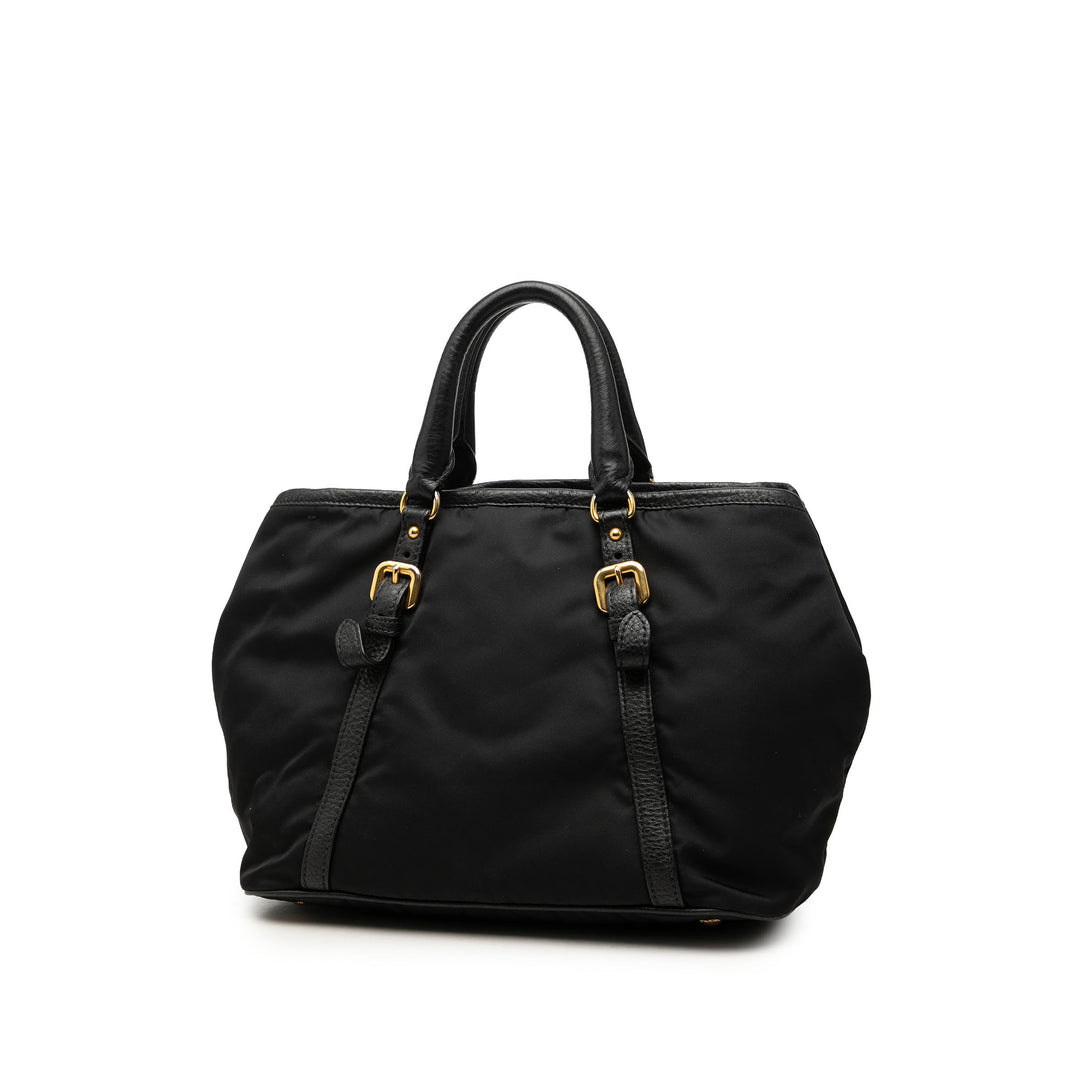 Vitello Daino à finitions Sac Tessuto Noir