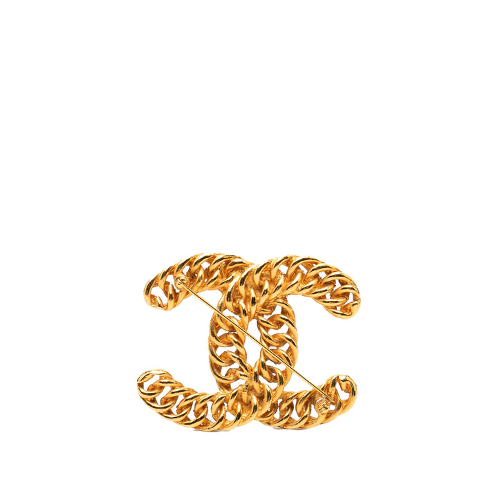 Chanel CC plaqué Chain Broche
