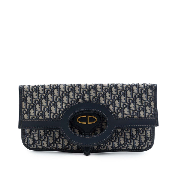 Dior Oblique Toile Fold Over Pochette
