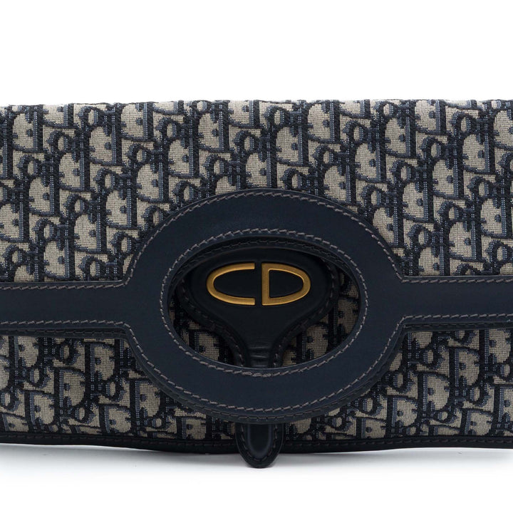 Dior Oblique Toile Fold Over Pochette