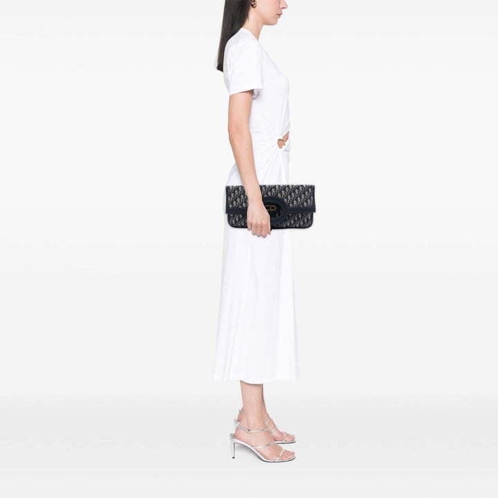Dior Oblique Toile Fold Over Pochette