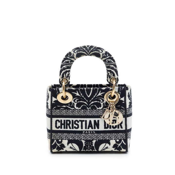 Dior Mini brodé Toile Petites Fleurs Lady D Lite