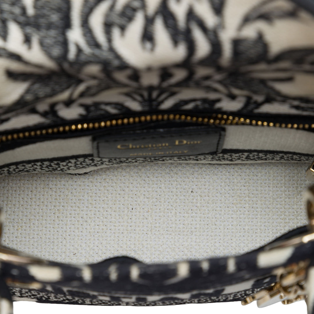 Dior Mini brodé Toile Petites Fleurs Lady D Lite