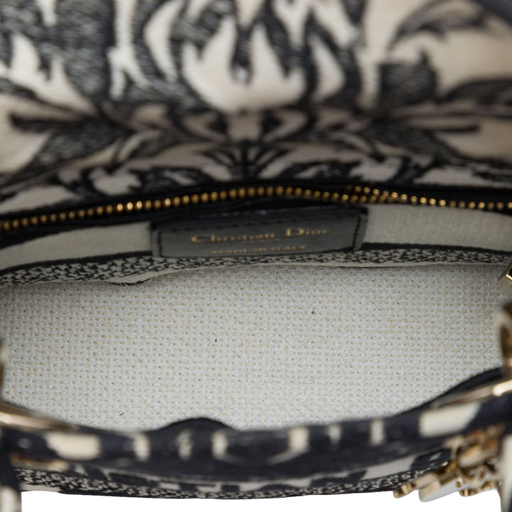 Dior Mini brodé Toile Petites Fleurs Lady D Lite