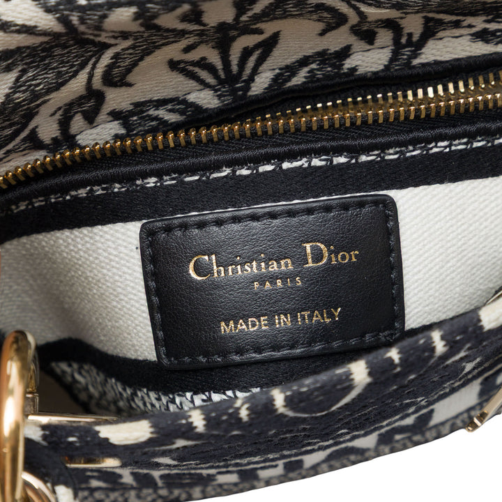 Dior Mini brodé Toile Petites Fleurs Lady D Lite