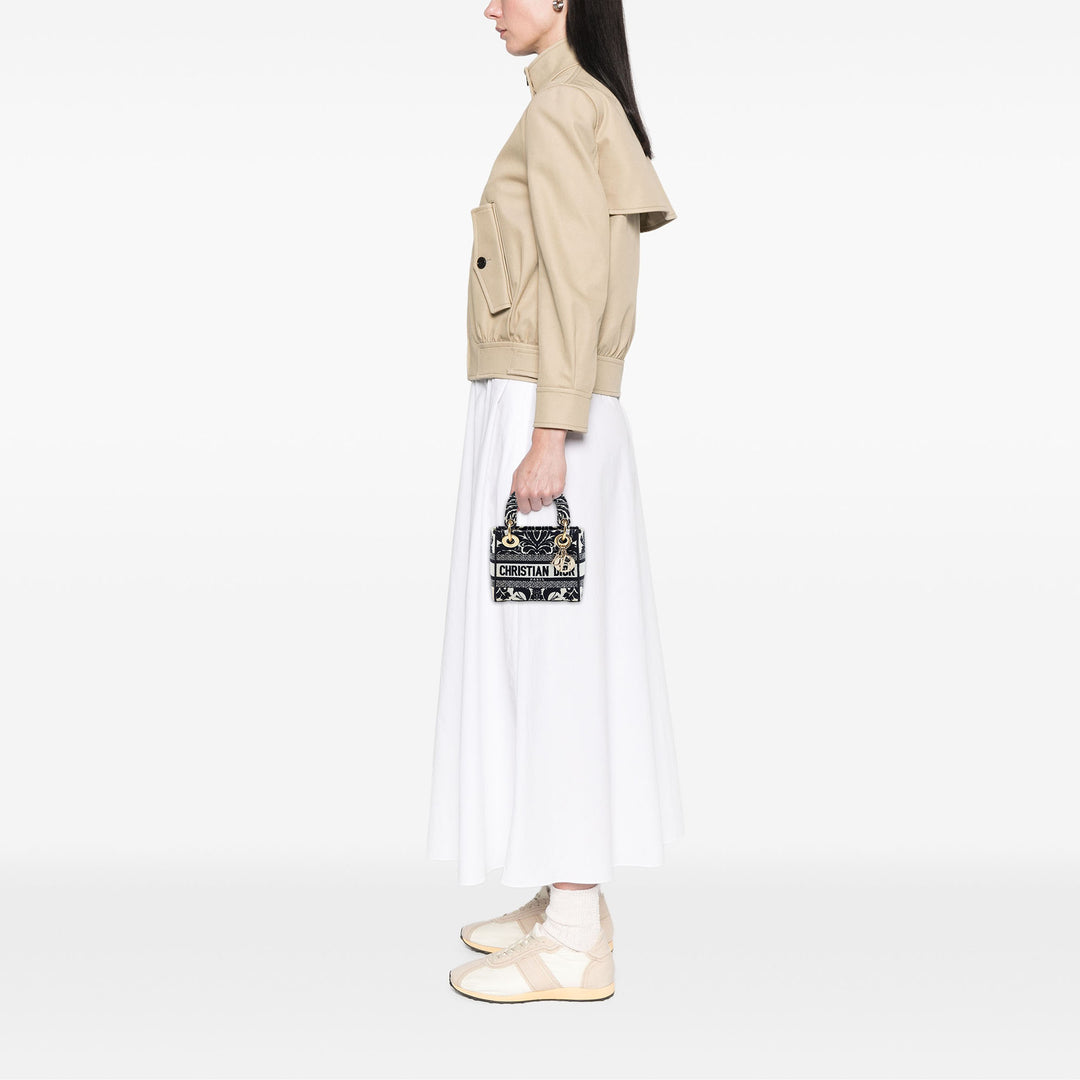 Dior Mini brodé Toile Petites Fleurs Lady D Lite