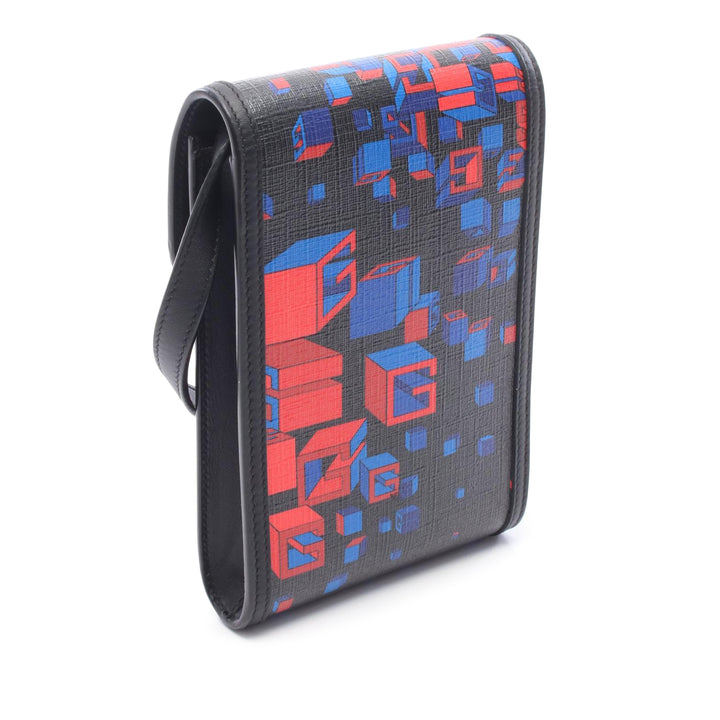 Gucci Étui téléphone Carré G Space Toile enduite Noir – vue 2 – GABY PARIS