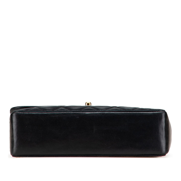 CC Quilted Satin Bijoux Chain Single Flap Black - Gaby Paris