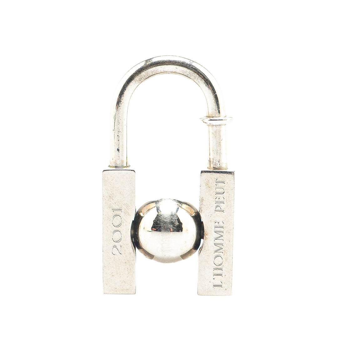 Palladium Plated LHomme Peut Embellir La Terre Cadena Lock Silver - Gaby Paris