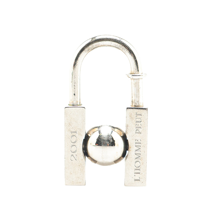 Palladium Plated LHomme Peut Embellir La Terre Cadena Lock Silver - Gaby Paris