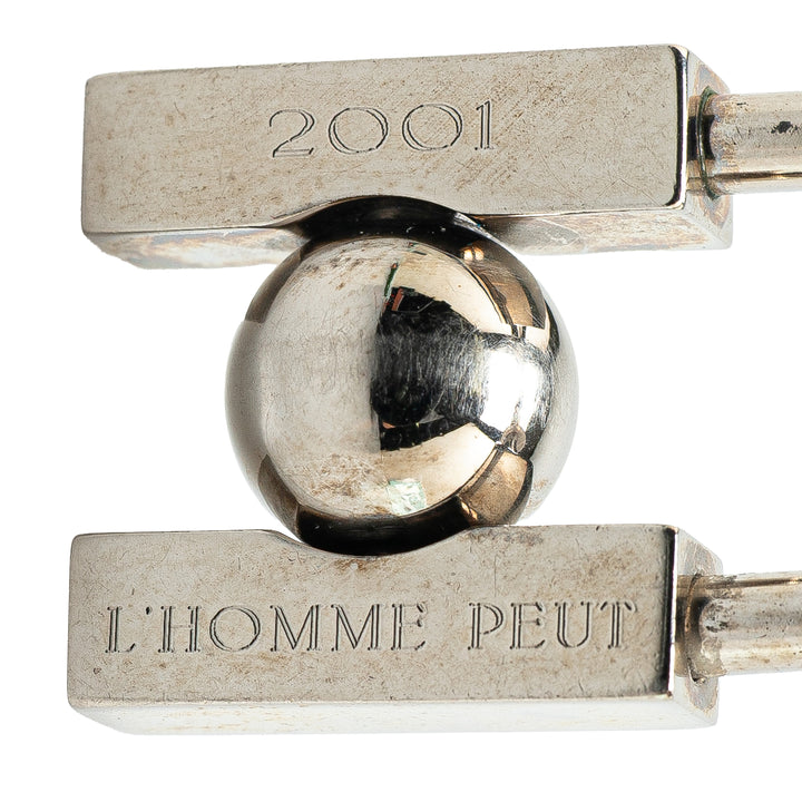 Palladium Plated LHomme Peut Embellir La Terre Cadena Lock Silver - Gaby Paris