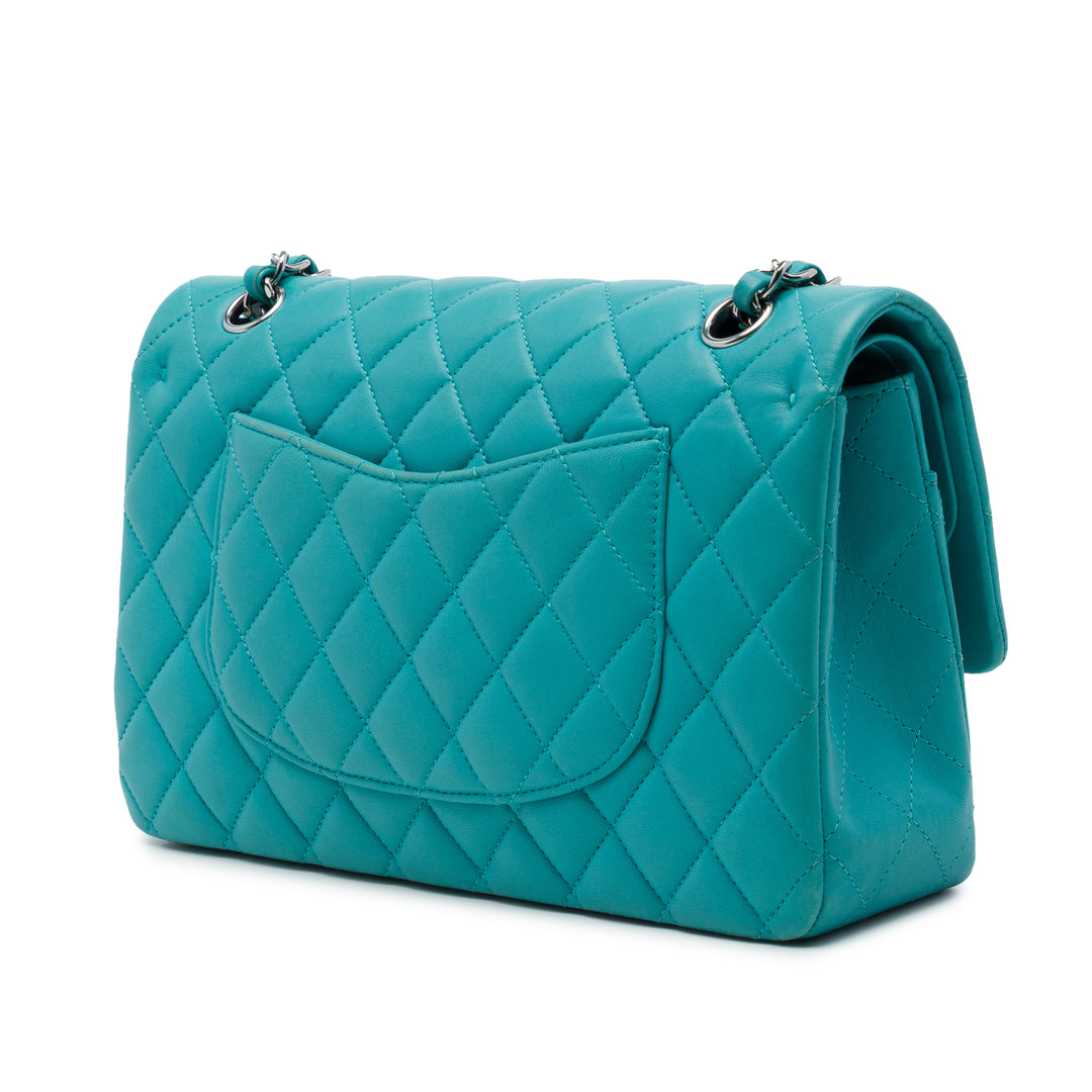 Chanel Classic Double rabat Moyen Cuir d'agneau Bleu – vue 2 – GABY PARIS