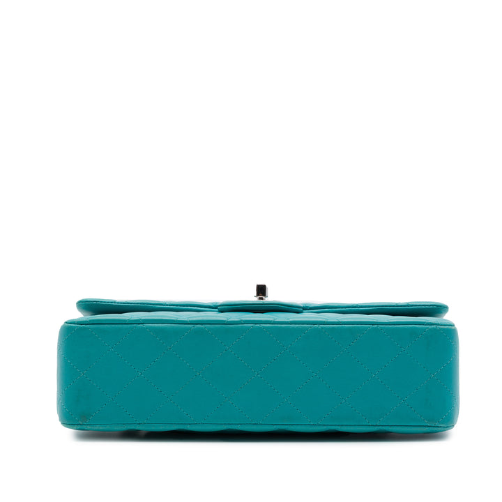 Chanel Classic Double rabat Moyen Cuir d'agneau Bleu – vue 3 – GABY PARIS