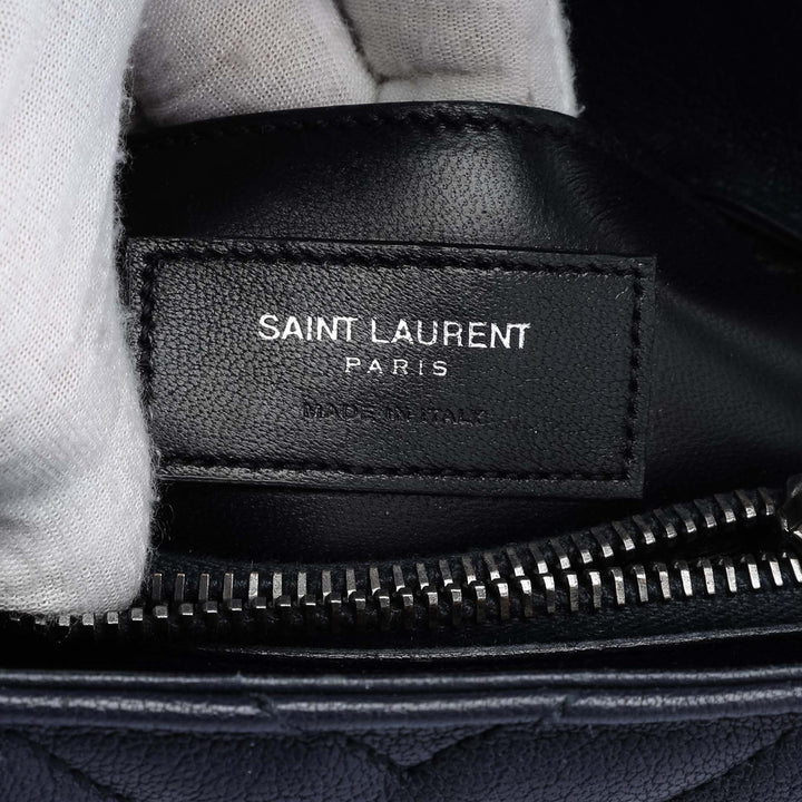 Saint Laurent Medium Chevron Sheepskin Monogram College Sac