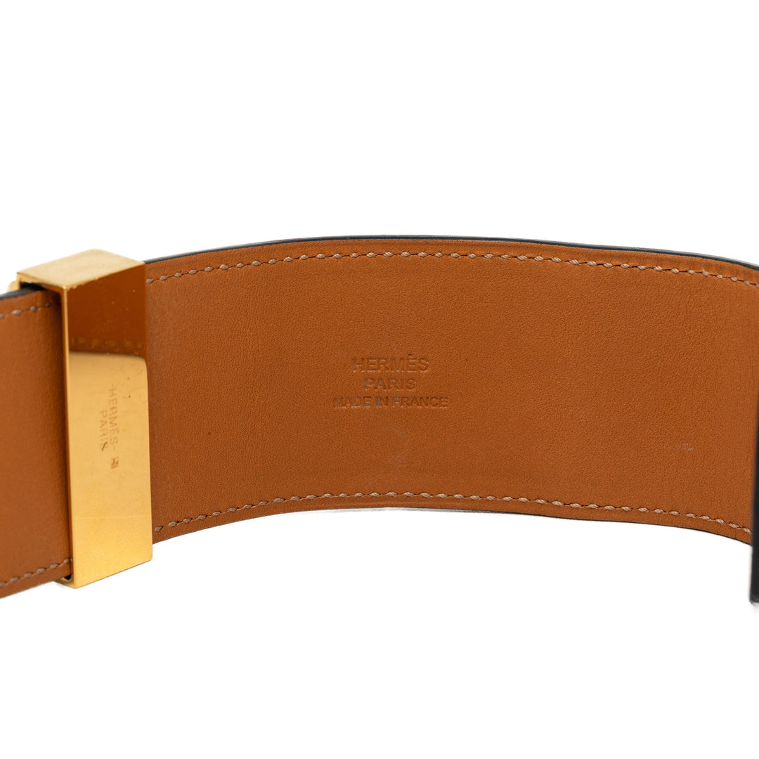 Hermès plaqué Collier de Chien Bracelet Cuir Swift