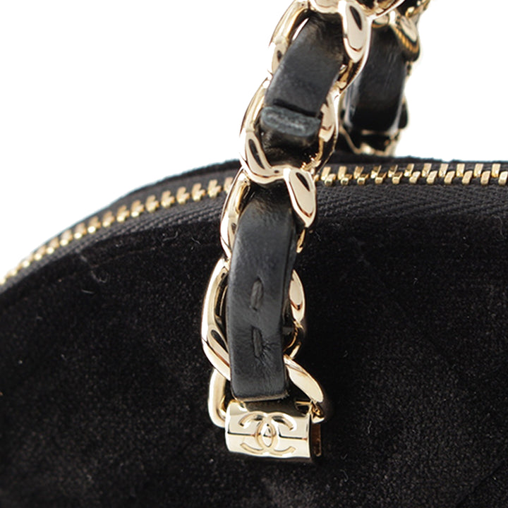 Matelassé Coco Pochette avec chaîne Noir