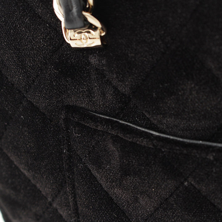 Matelassé Coco Pochette avec chaîne Noir