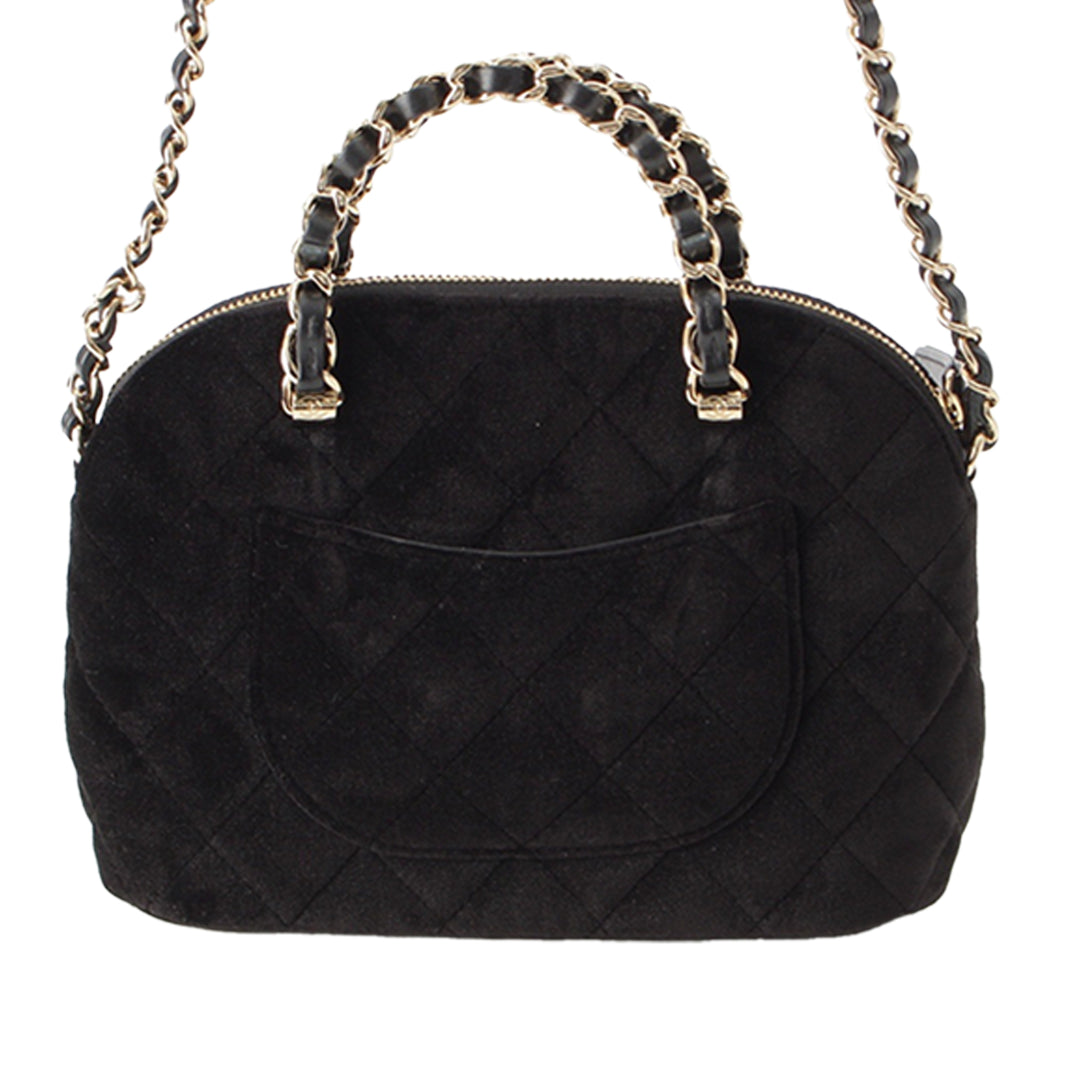 Matelassé Coco Pochette avec chaîne Noir