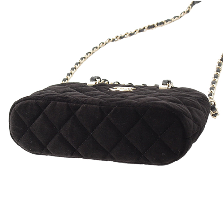 Matelassé Coco Pochette avec chaîne Noir