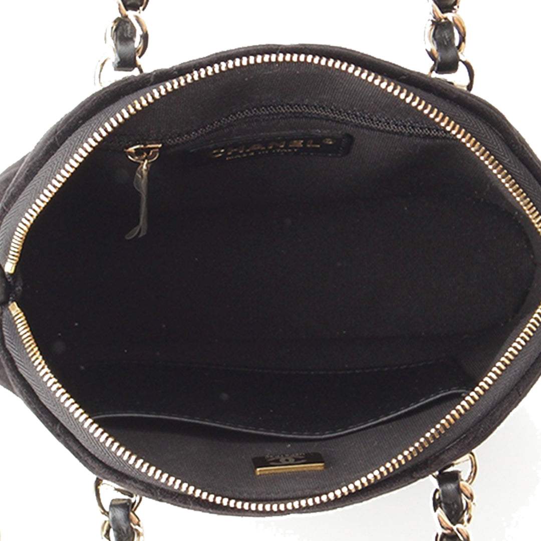 Matelassé Coco Pochette avec chaîne Noir
