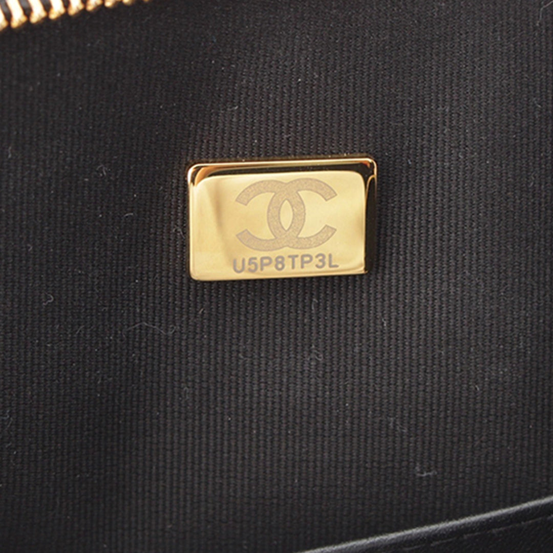 Matelassé Coco Pochette avec chaîne Noir