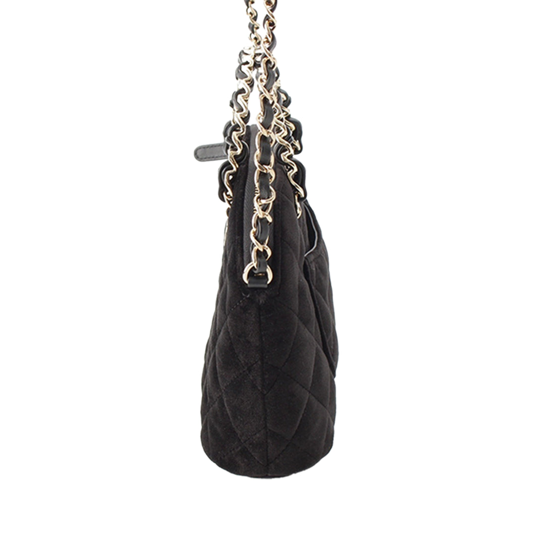 Matelassé Coco Pochette avec chaîne Noir