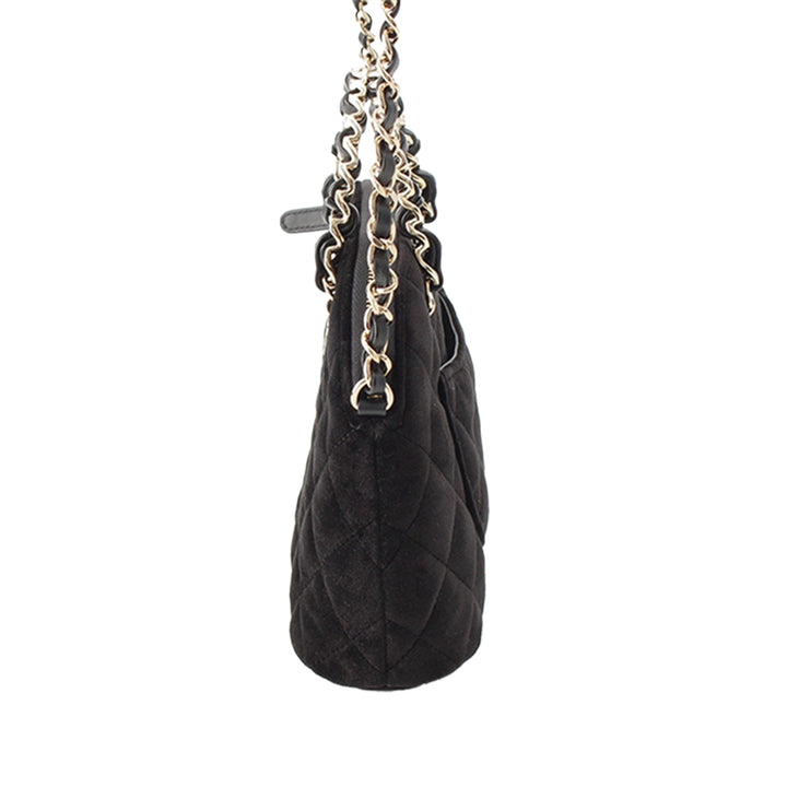Matelassé Coco Pochette avec chaîne Noir