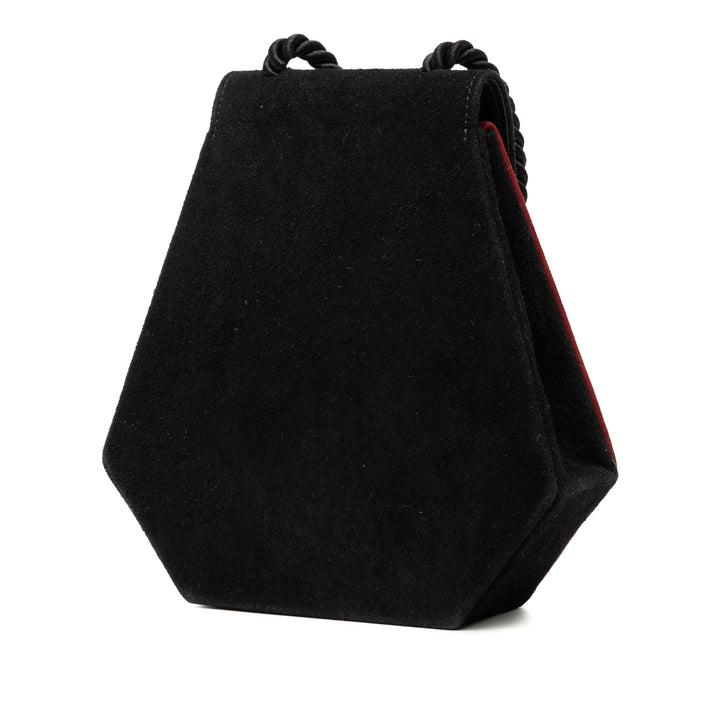Saint Laurent Bicolor Daim Pompon Sac porté croisé