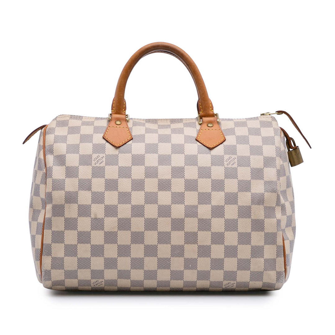 Damier Azur Speedy 30 White - Gaby Paris