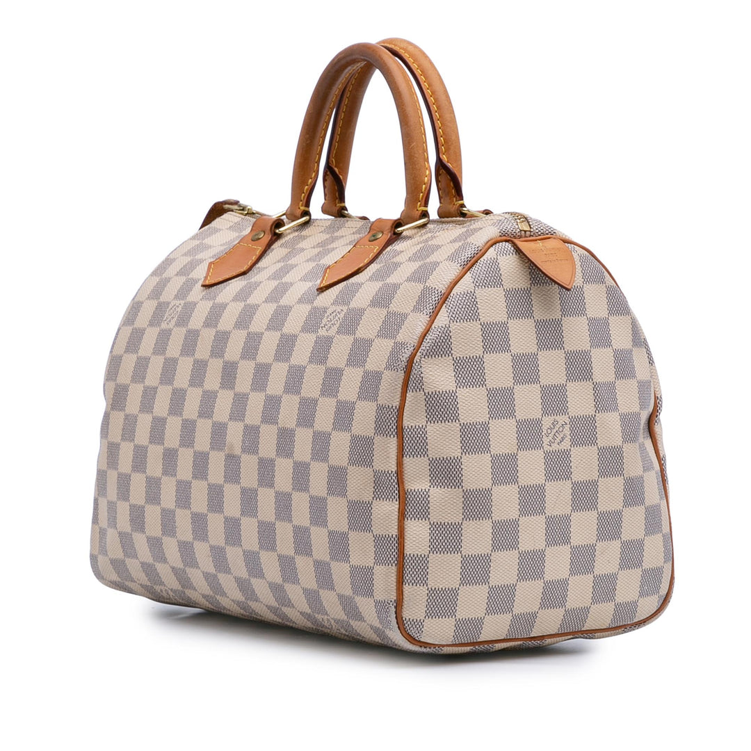 Damier Azur Speedy 30 White - Gaby Paris