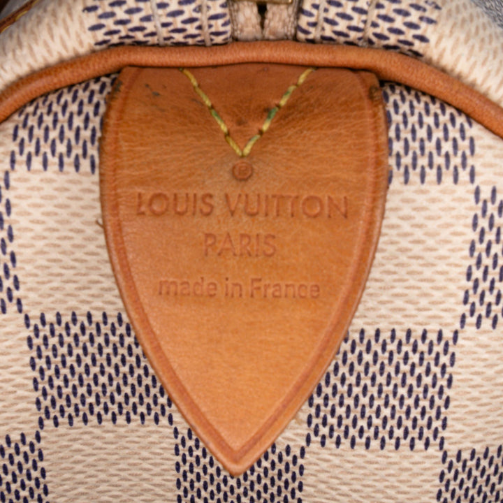 Damier Azur Speedy 30 White - Gaby Paris