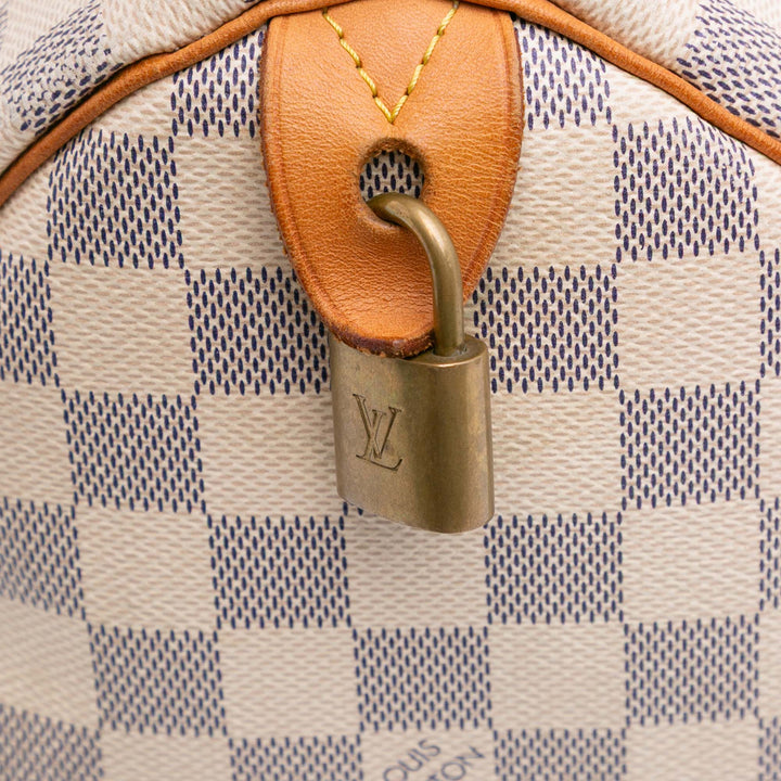 Damier Azur Speedy 30 White - Gaby Paris