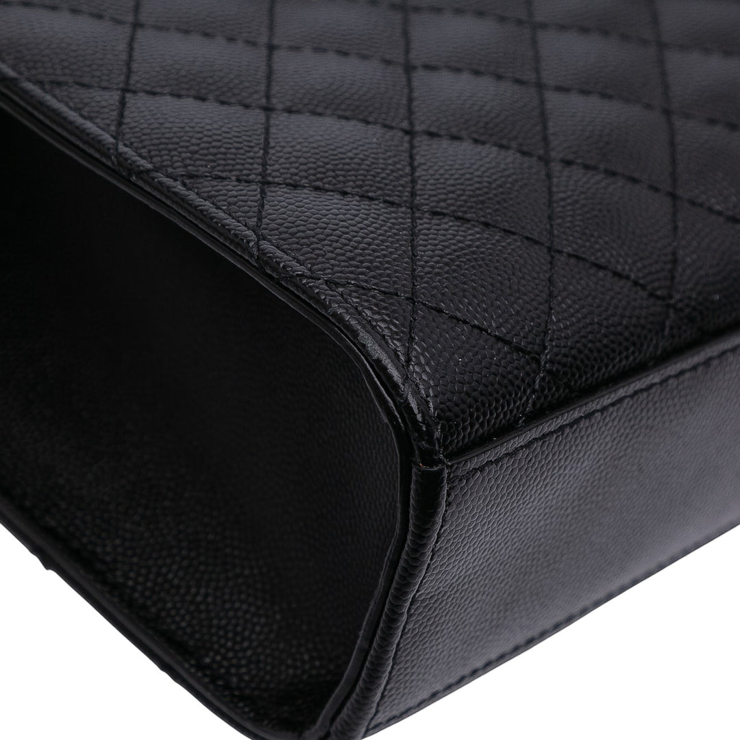 Saint Laurent Large Grain De Poudre Triquilt Monogram Envelope Bag Noir – GABY PARIS Authentique