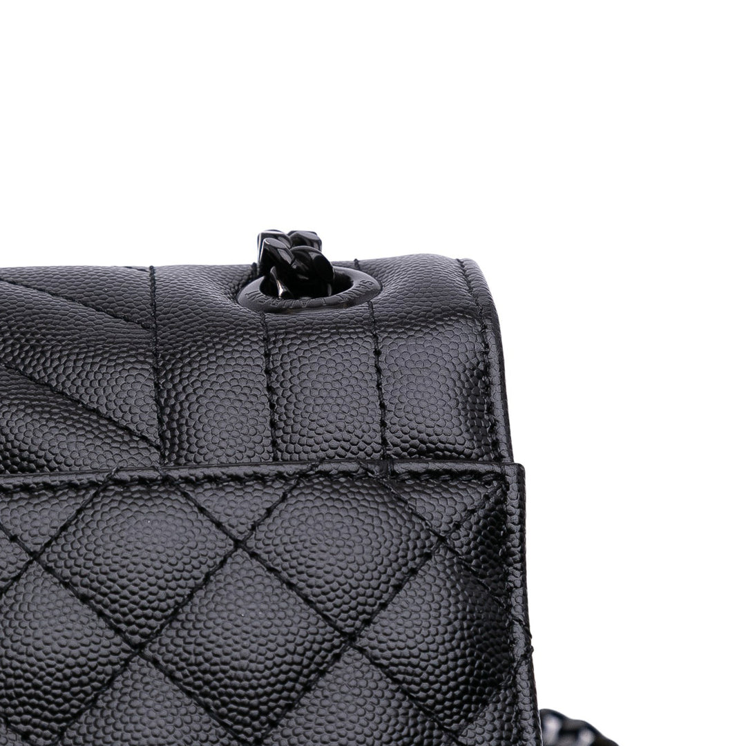 Saint Laurent Large Grain De Poudre Triquilt Monogram Envelope Bag Noir – GABY PARIS Authentique