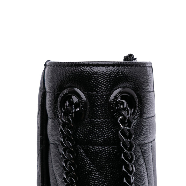 Saint Laurent Large Grain De Poudre Triquilt Monogram Envelope Bag Noir – GABY PARIS Authentique